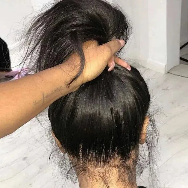 Invisible Strap Wig Straight Wigs 360 Lace 100% Human Hair Wigs For Women With Baby Hair