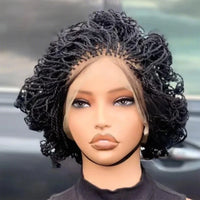 Thumbnail for Micro twist braided wig.braiding bob lace wig . 5x5 HD lace wig. lace front closure wig.
