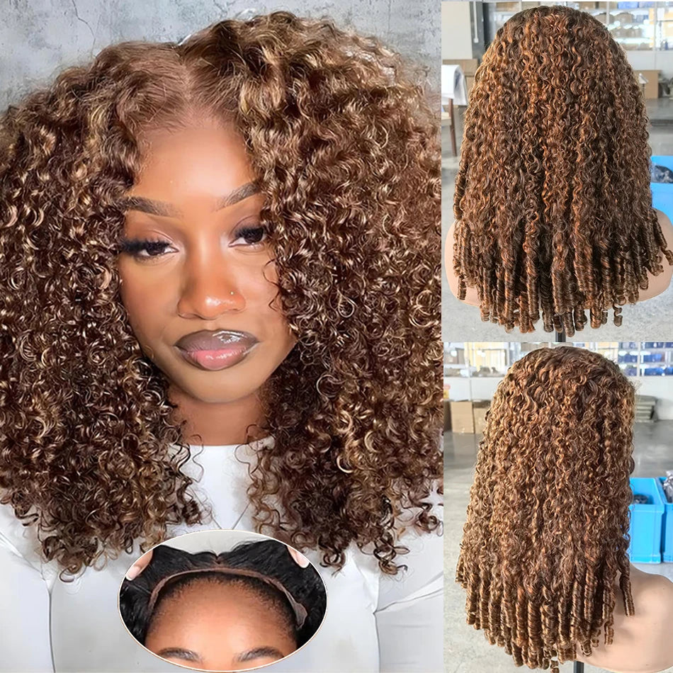 250% Density Burmese Curly Human Hair Wig With Spiral End 5X5 HD Lace Closure Wigs Pre Plucked with Baby Hair