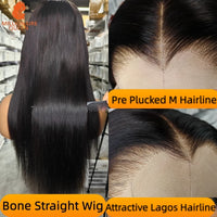 Thumbnail for M New Trend Lagos Hairline 200% Straight 13x6 Lace Frontal Glueless Wig 100% Human Hair PrePlucked