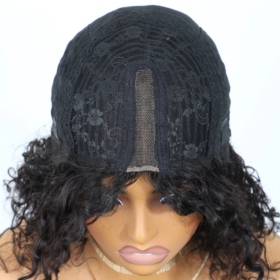 Sleek Short Curly Bob Lace Wigs P4/30/27 Highlight Colored Deep Wave Curly Lace Wigs