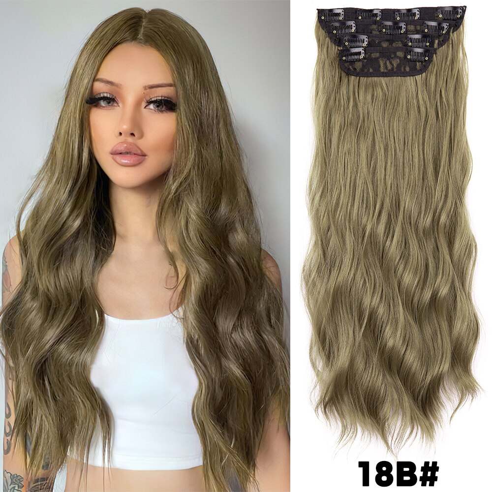 Hairpiece Built-in Hair Extensions Natural Synthetic Hair