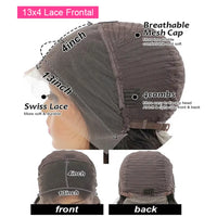 Thumbnail for Highlight Bob 100% Human Hair Body Wave Lace Front Wig Burmese 4/27 Color