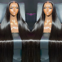 Thumbnail for 13x6 Wear Go Glueless Wig Silky Straight HD Lace Glueless Wig Human Hair Pre-Bleached Knots Wig 7x5 HD Glueless Wigs