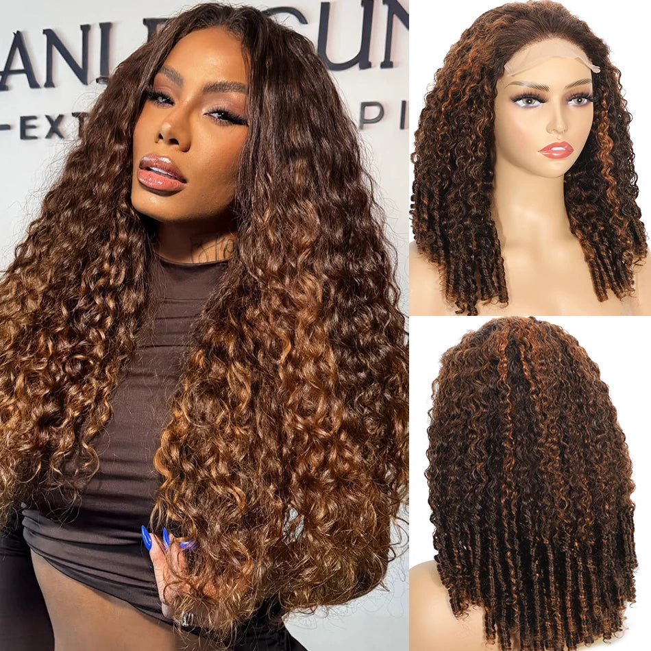 250% Density Burmese Curly Human Hair Wig With Spiral End 5X5 HD Lace Closure Wigs Pre Plucked with Baby Hair