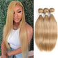 Color 27 Honey Blonde Silky Straight Bundles Indian Straight Hair Weave Remy Human Hair Extension