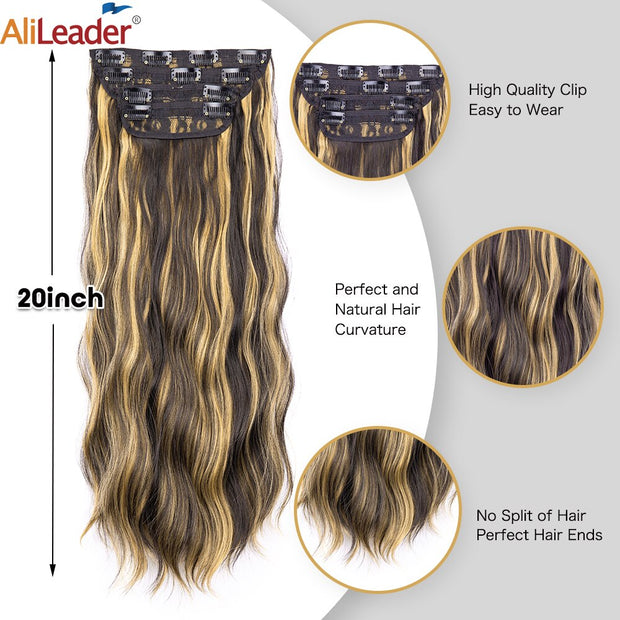 Hairpiece Built-in Hair Extensions Natural Synthetic Hair