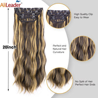 Thumbnail for Hairpiece Built-in Hair Extensions Natural Synthetic Hair