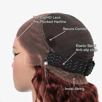 Thumbnail for Brown HD Invisi-Strap 360 Full Lace Wig Pre Plucked Chocolate Brown 250 Density Body Wave