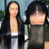 Thumbnail for 13x6 Wear Go Glueless Wig Silky Straight HD Lace Glueless Wig Human Hair Pre-Bleached Knots Wig 7x5 HD Glueless Wigs