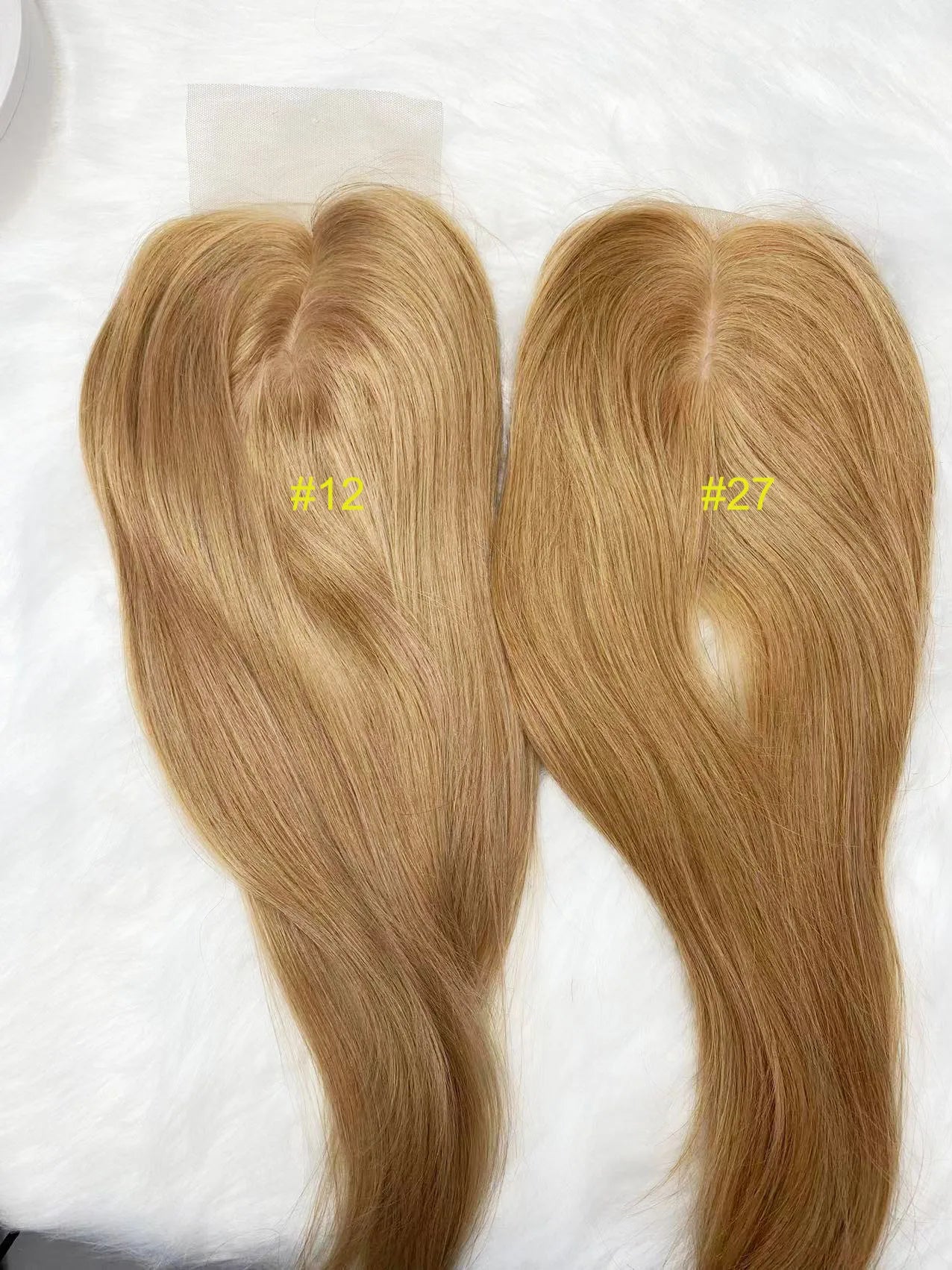 16inch European Virgin Human Hair  Topper with Lace Natural Baby Hair