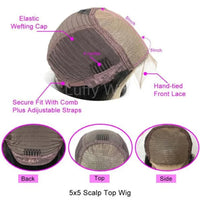 Thumbnail for Ombre Brown Silk Base Human Hair Wig With Preplucked  Baby Hair HD Lace European Hair