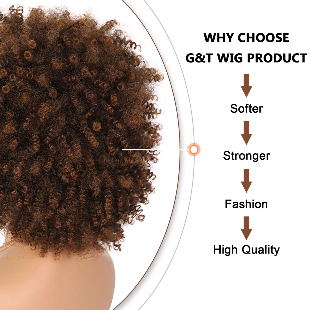 Tereshar Synthetic Short Curly with Bangs for Black Women 8 inch Afro Kinky Curly Daily Use