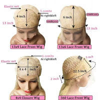 Thumbnail for Ombre Blonde 13X4 Transparent Lace Front Human Hair Wig Brown Root Loose Wave Ash Blonde Pre Plucked
