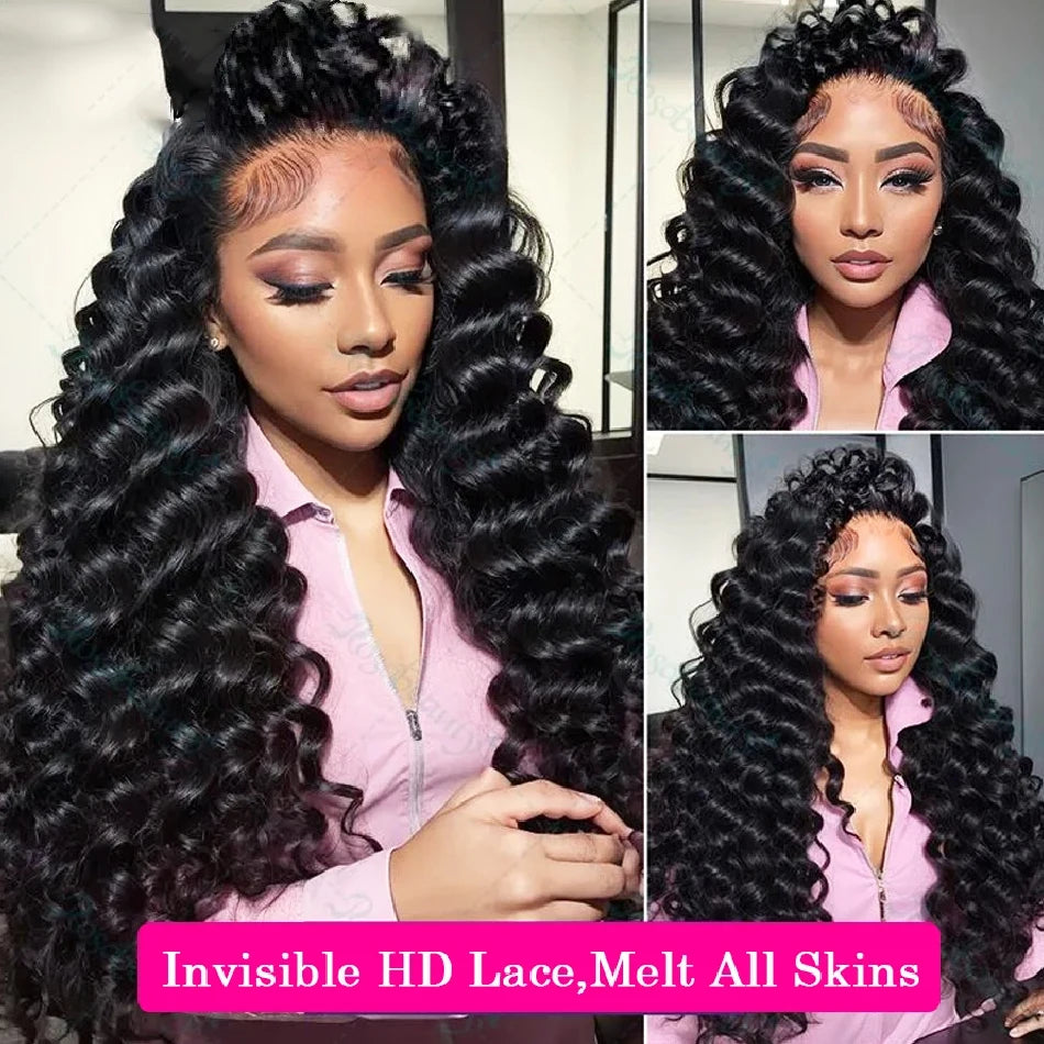 Hd Lace Frontal Wig Loose Deep Wave Human Hair Wigs Pre Plucked Body Wave Wigs Human Hair 1