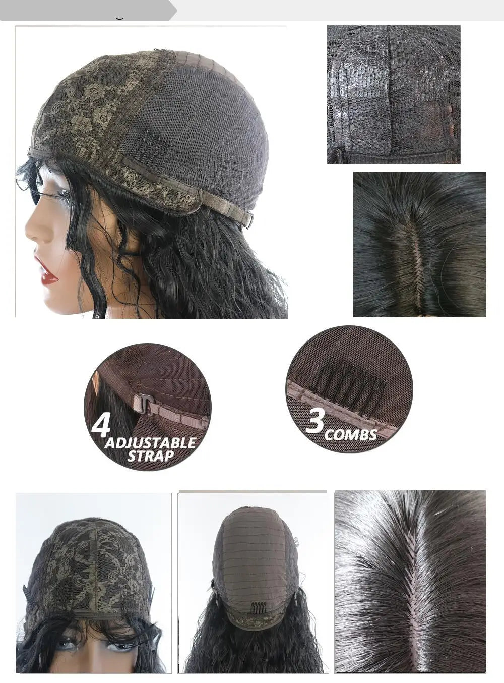 Ombre Brown Soft 26“Long Silky Straight 180Density High Temperature Fiber