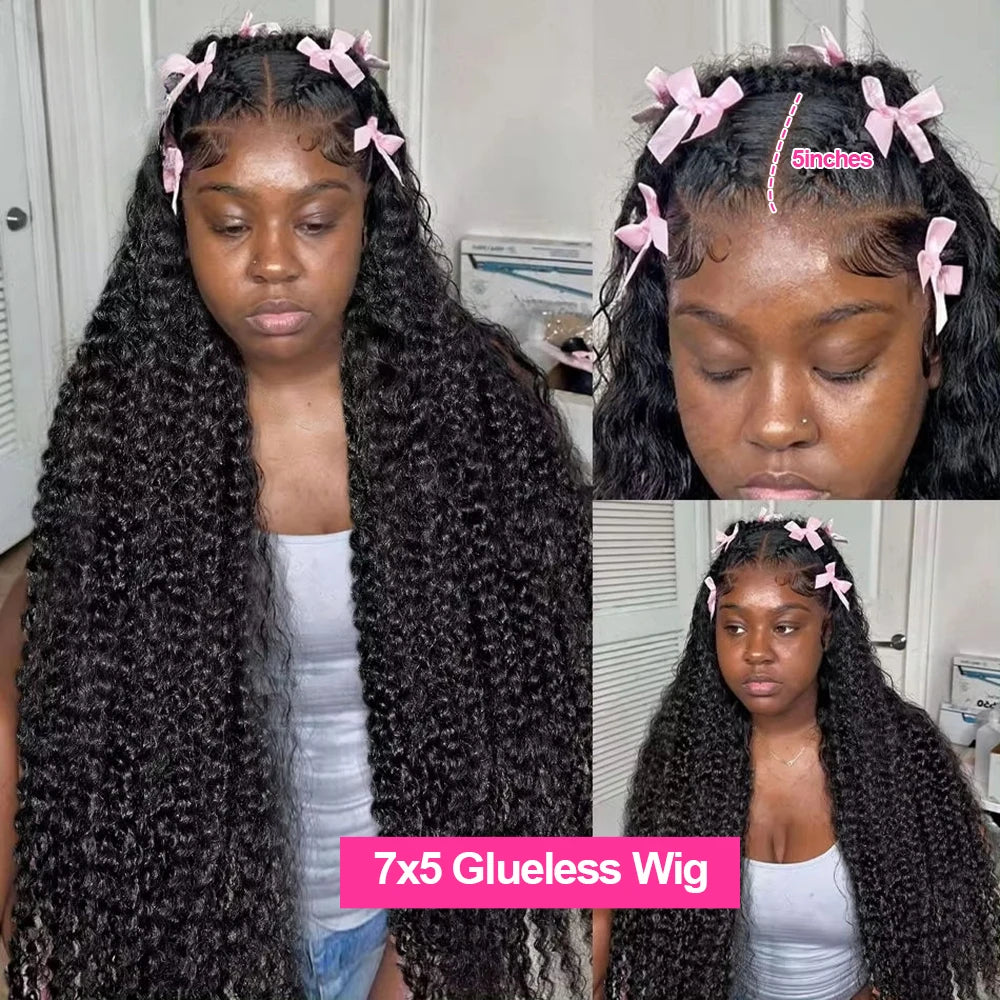 Brazilian 7x5 Loose Deep Wave Black Wig