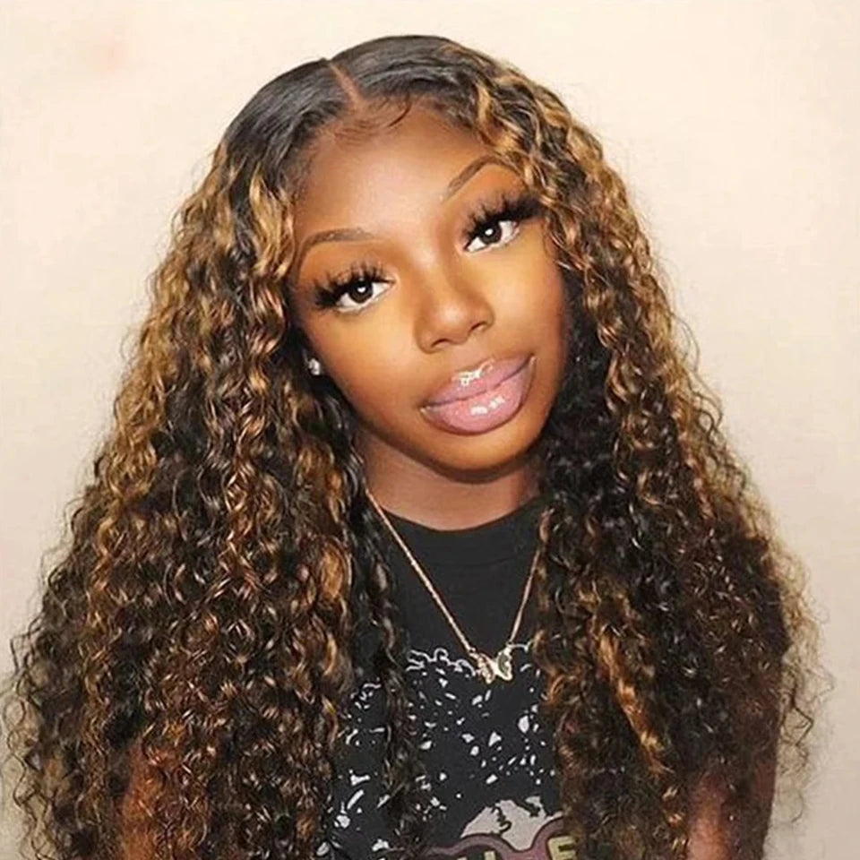 Pre-Plucked 613 Blonde Curly Lace Front Human Hair Wigs