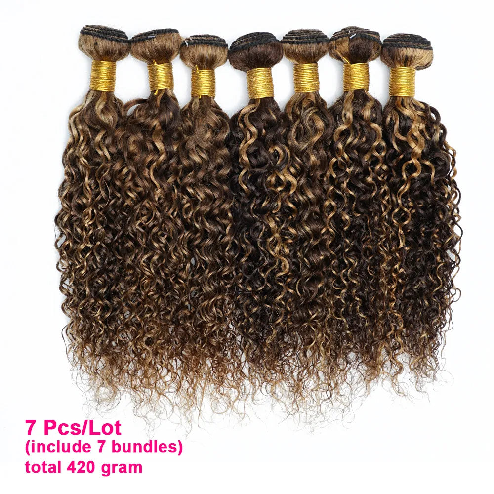 Jerry Culy P4/27 Human Hair Bundles 60Gram Highlight Inch Peruvian Hair Extensions