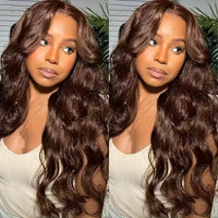 Thumbnail for 13x6 Chocolate Brown Body Wave Lace Front Wig 100% Human Hair Pre Plucked Colored Human Hair Wig – HD Lace Human Hair Wig UAE, UK & USA | Michelle's Glam Wigs