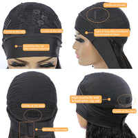 Thumbnail for Headband Wig 100% Human Hair Short Straight Bob 150% Density Bob Wig Human Hair Headband Wigs Machine Made Wig