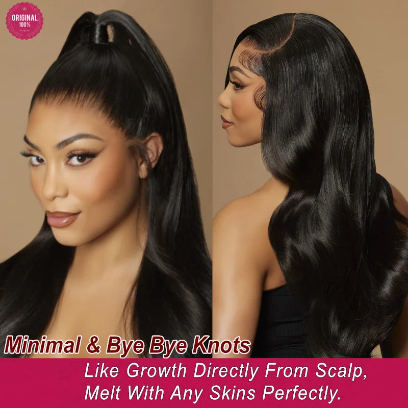 3D Body Wave 7x5 Bye Bye KNOTS Glueless Wig Human Hair Ready To Wear Brazilian Human Hair Wig Fits All Size Heads