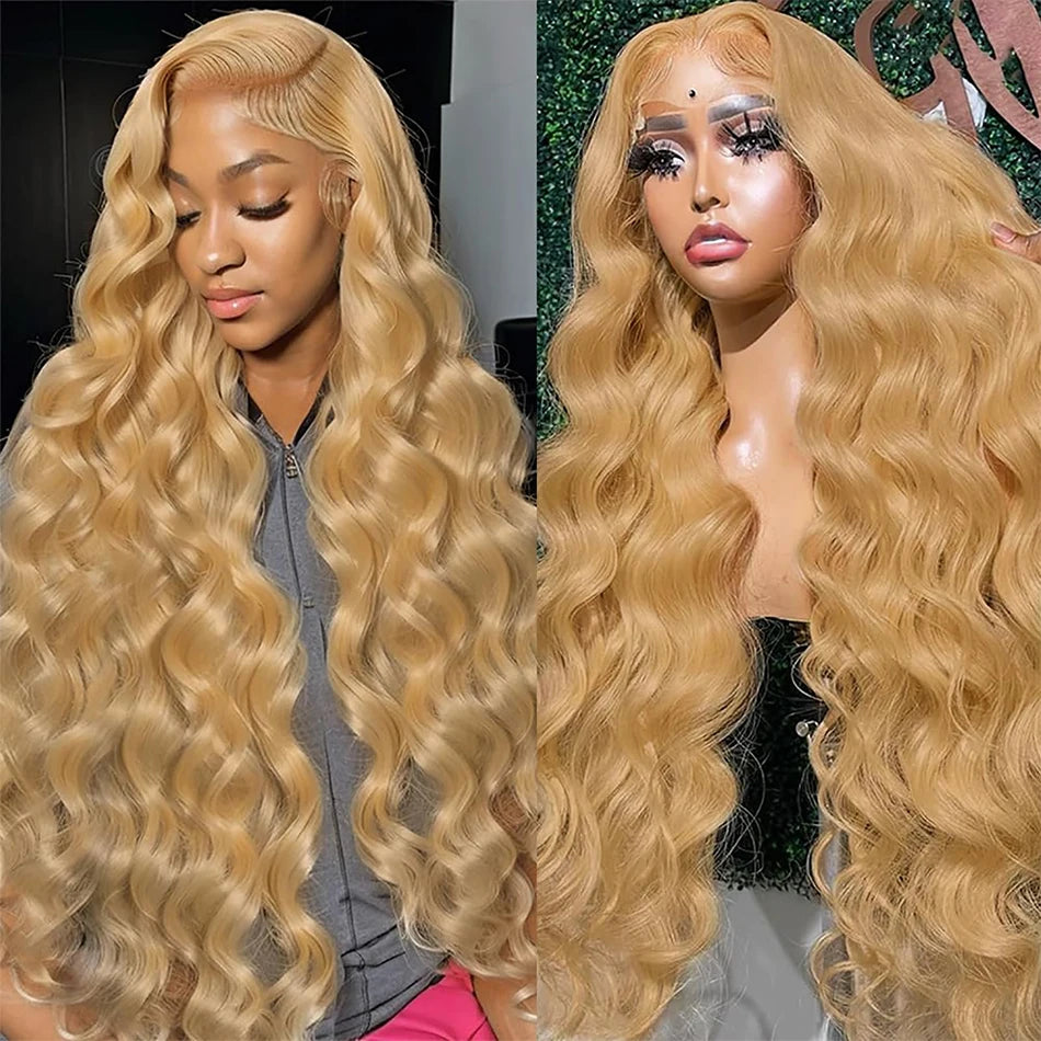 27 Honey Blonde Wig Human Hair Hd Lace Frontal Wig Body Wave Wig