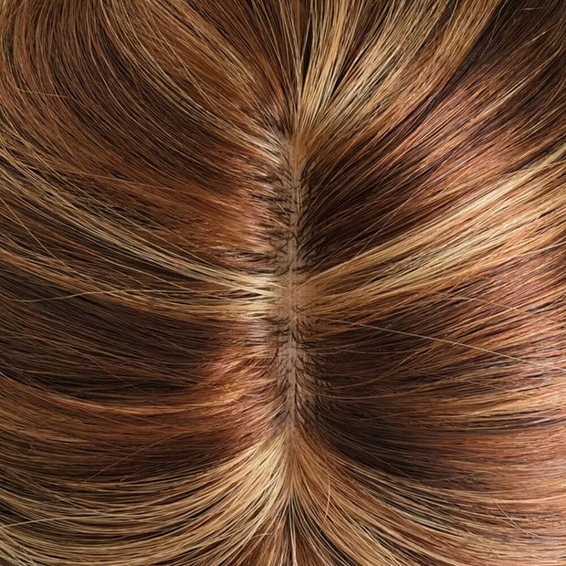 15x16cm Hand Tied Silk Base Remy Clip In Human Hair Wig Topper with Thinning Russian Human Hair Extensions