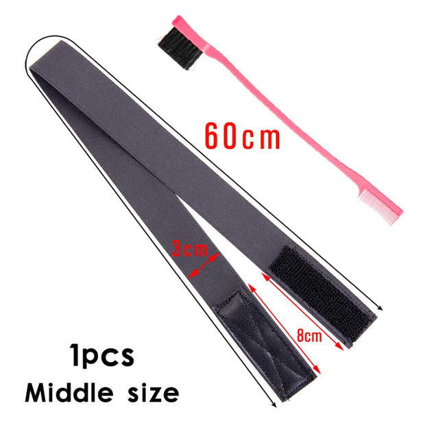 1Pc Hair Elastic Band For Wigs With Magic Tape Headband Edge