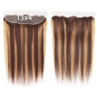 Thumbnail for Highlight Lace Frontal Straight Brazilian Human Hair Ombre Brown