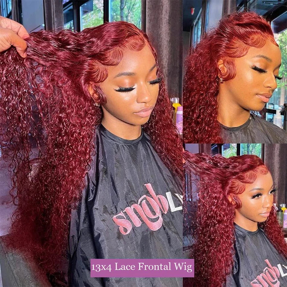 Red Lace Front Human Hair Wig