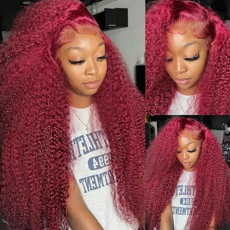 Red Lace Front Human Hair Wig