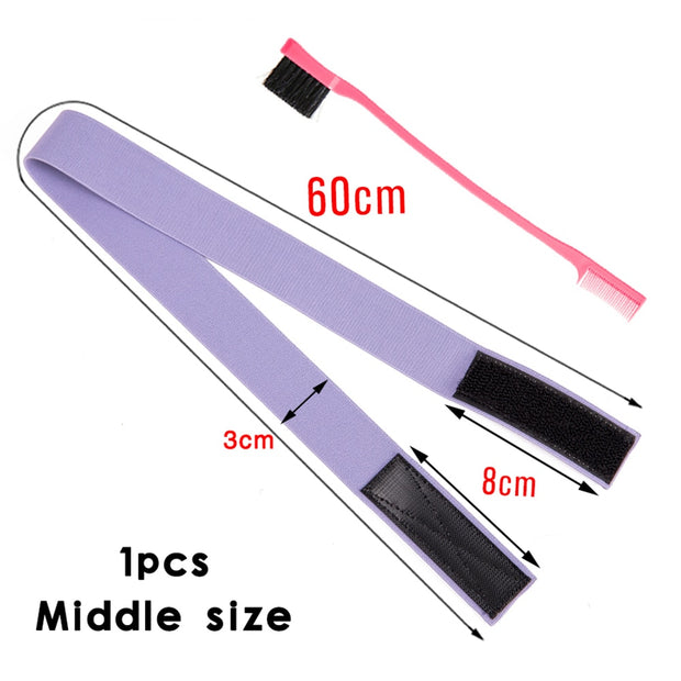 1Pc Hair Elastic Band For Wigs With Magic Tape Headband Edge
