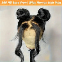 Thumbnail for 360 Full Lace Wigs 100% Human Hair Pre-Plucked Brazilian Straight Lace Frontal Wig For Women