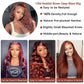 Reddish Brown Deep Wave Curly Lace Front Brazilian Human Hair Wigs