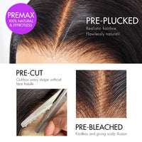 Thumbnail for Gorgeous Ombre Blonde Color Loose Wave 13x4 Closure Lace Glueless Short Frontal Lace Human Hair Wig
