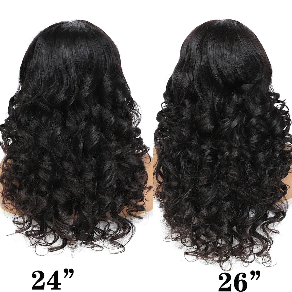 100% Raw Vietnamese Hair Bouncy Loose Wave Pre Cut Glueless 100% Human Hair Wigs