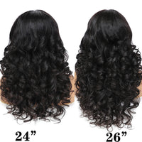 Thumbnail for 100% Raw Vietnamese Hair Bouncy Loose Wave Pre Cut Glueless 100% Human Hair Wigs