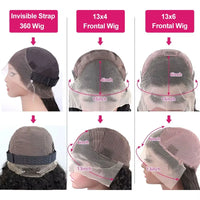 Thumbnail for 30 Inch Deep Wave HD Lace Front Human Hair Wig Invisible Strap Drawstring 360 Full Lace Wig Water Wave Glueless Wig