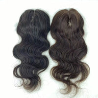 Thumbnail for 15x16CM European Human Hair Topper Wavy Silk Skin Base