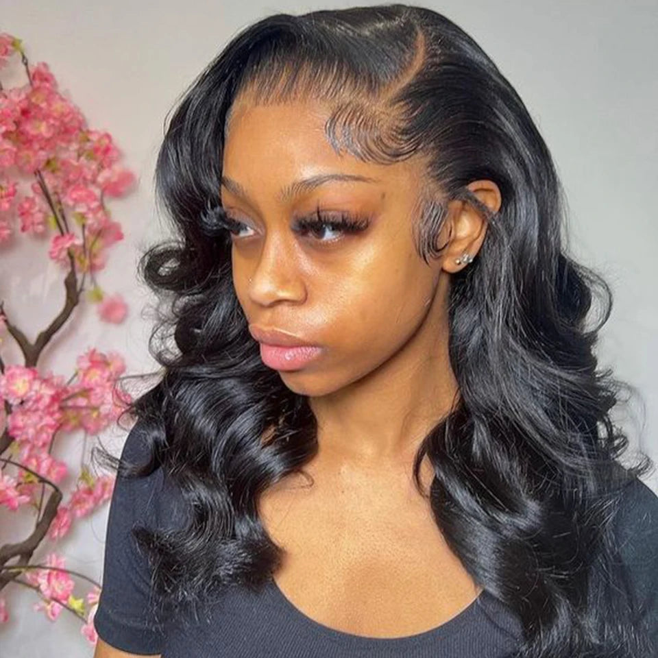 180D Glueless Body Wave Human Hair Wig - Brazilian Body Wave Lace Front Wigs