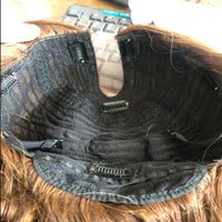 Thumbnail for Natural Human Hair V Part Wig for Black Women Adjustable Honey Brown Balayage Loose Wave1*4Size U Part Wigs with Clips Easy Wear