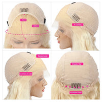 Thumbnail for Blonde Highlight P18/613 Lace Front Wig Human Hair Straight 13x4 Transparent Lace Front Wig Peruvian 5x5 Closure Wig