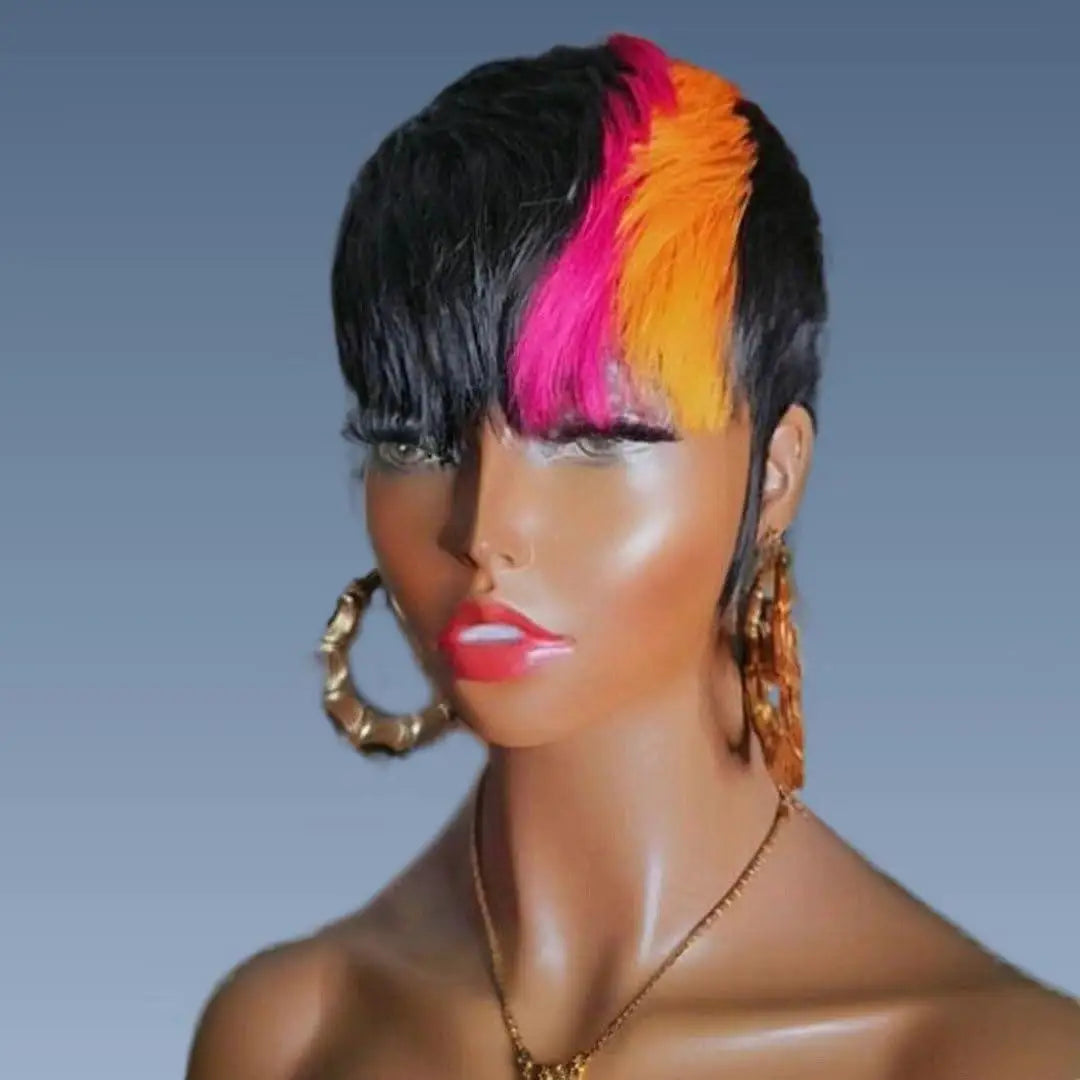 Glueless Human Hair Wigs Machine Made