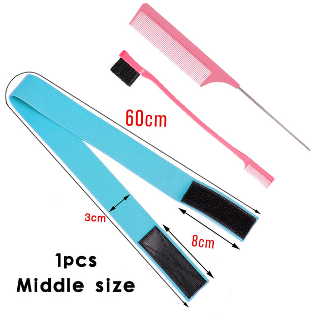 1Pc Hair Elastic Band For Wigs With Magic Tape Headband Edge