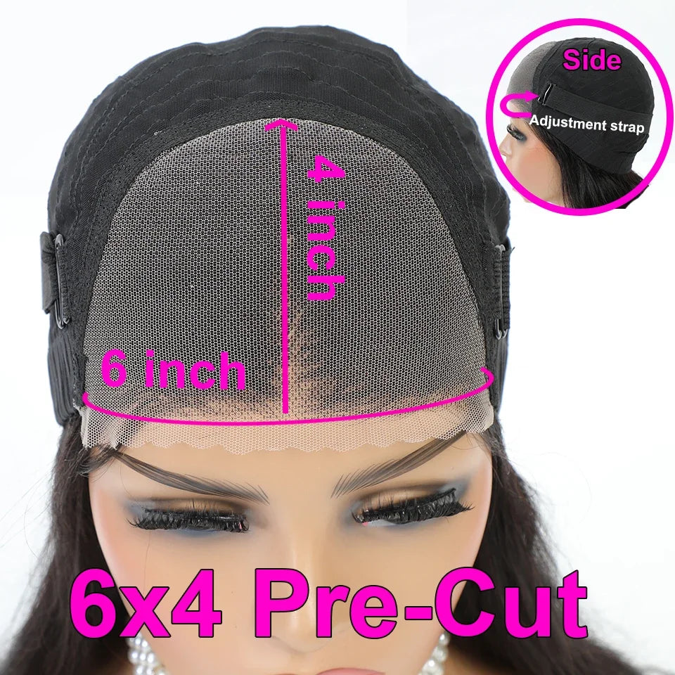 Wear Go Glueless Straight Human Hair  PrePlucked Hairline Pre Cut Human Hair Wigs