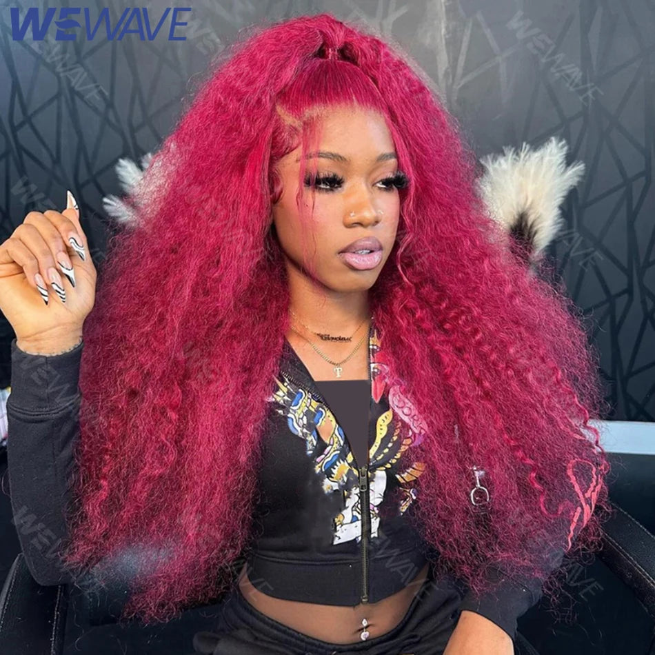 Red Lace Front Human Hair Wig