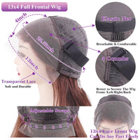 Thumbnail for 13X6 Chocolate Brown Lace Front Wigs 13X4 Bone Straight Human Hair 100% Brazilian Hair