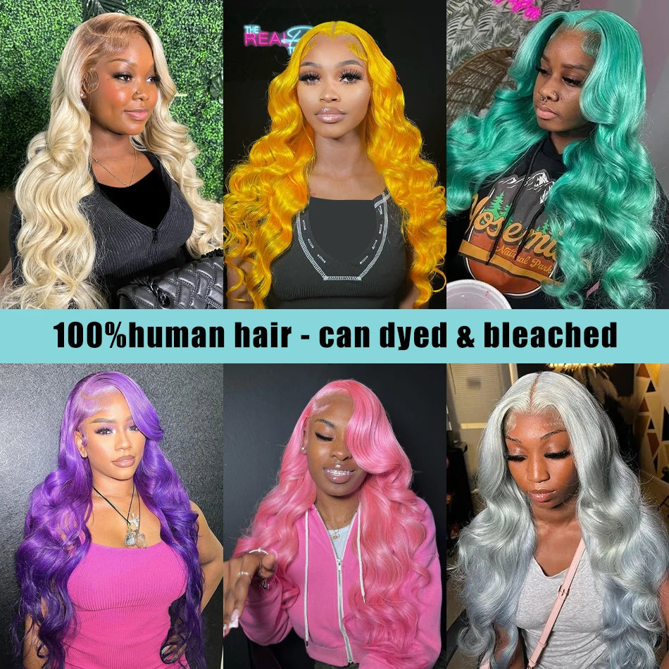 613 Honey Blonde 13x6 HD Transparent Lace Front Human Hair Wigs Body Wave