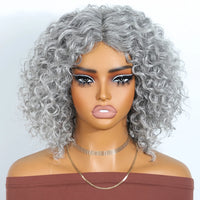 Thumbnail for Sleek Short Curly Bob Lace Wigs P4/30/27 Highlight Colored Deep Wave Curly Lace Wigs